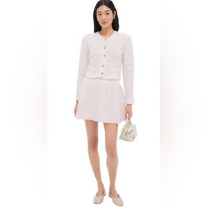 Moon River x Tuckernuck Pink Knit SET - jacket/skirt. S. NWT.